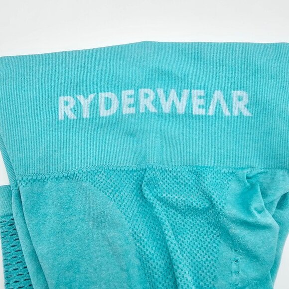 Ryderwear Seamless Staples Leggings - Aqua Marl, Size Small - Picture 10 of 13